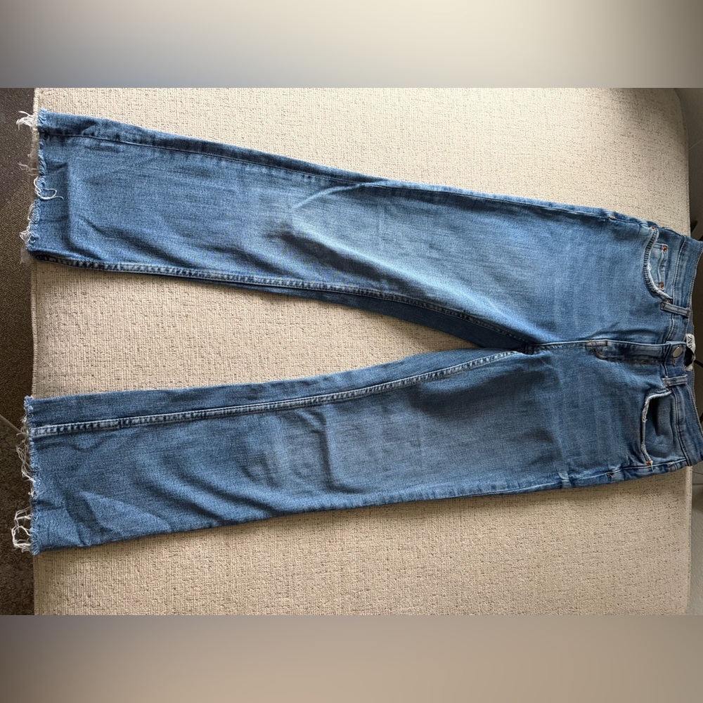 Zara Light Blue Denim Pants